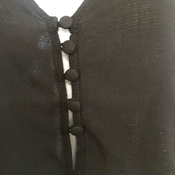Lulus She Means Business Black Sheer Button-Front Hi-Low Top Size S - Picture 8 of 16